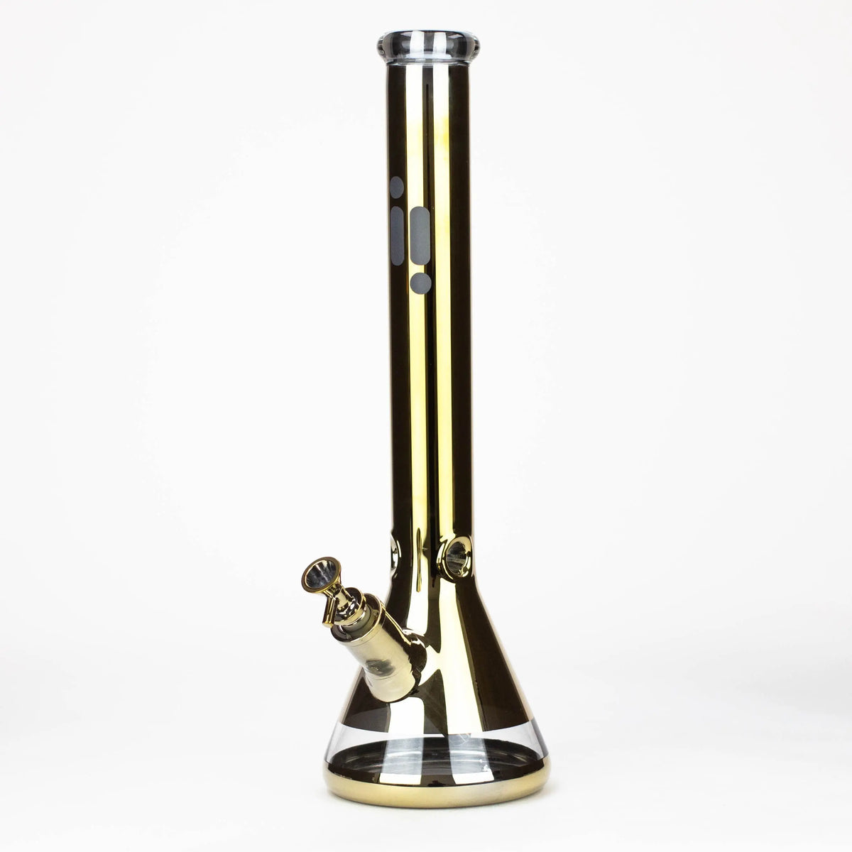 Infyniti 18-Inch Electroplated Glass Bong in Gold