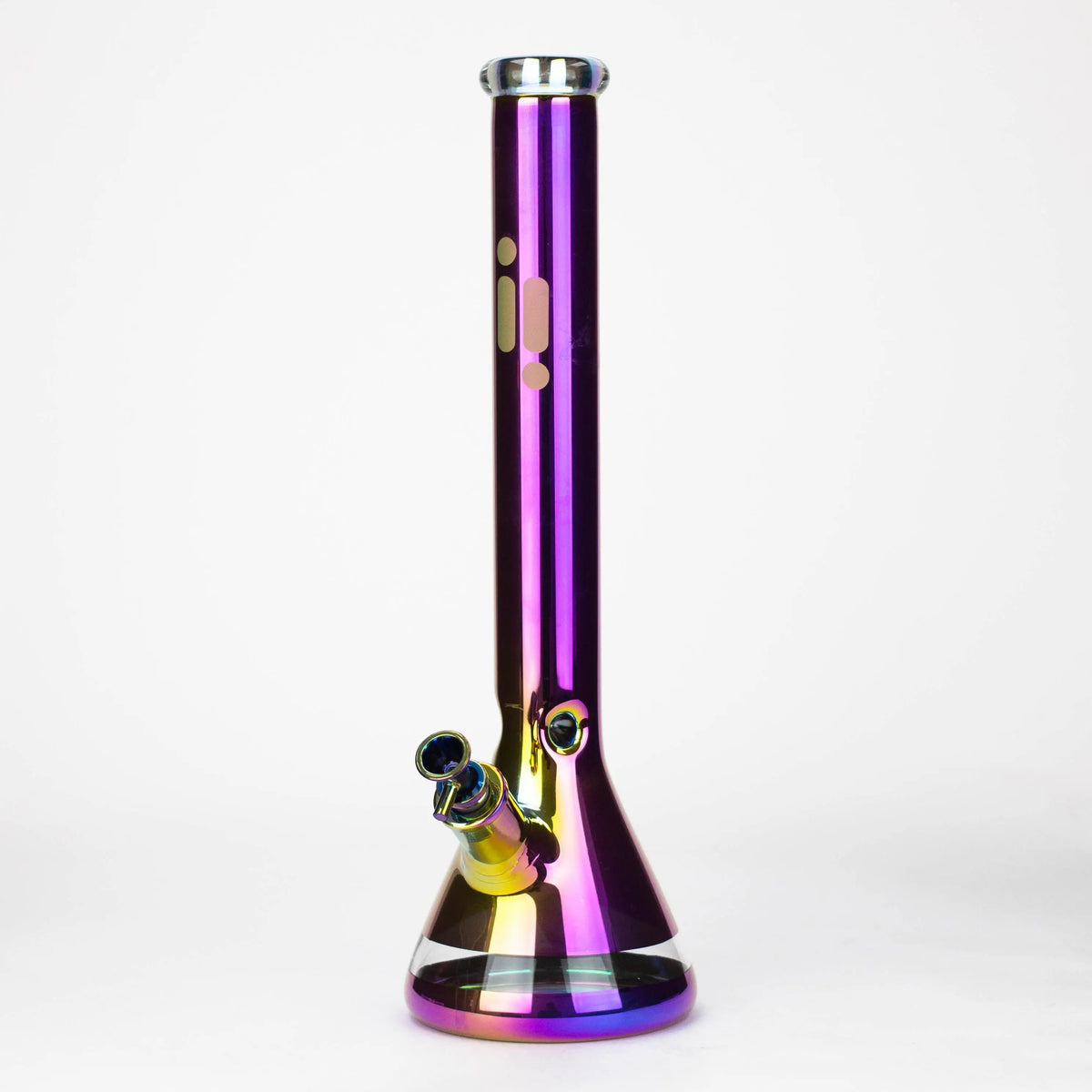 Infyniti 18-Inch Electroplated Glass Bong in Rainbow Color