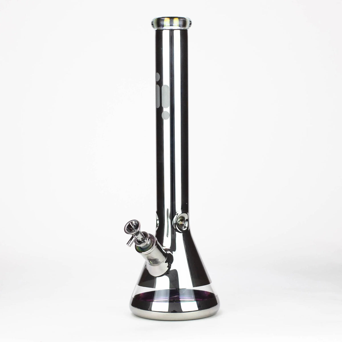 Infyniti 18-Inch Electroplated Glass Bong in Silver