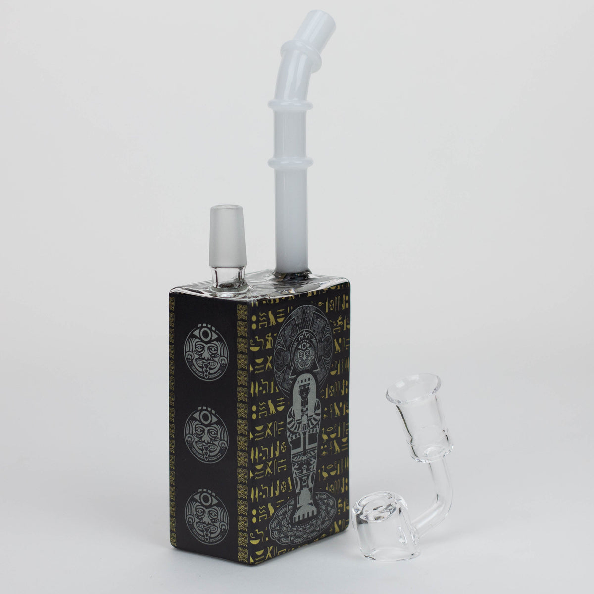 Glow In The Dark Juicy Box Dab Rig (Egyptian Edition) Mummy side view