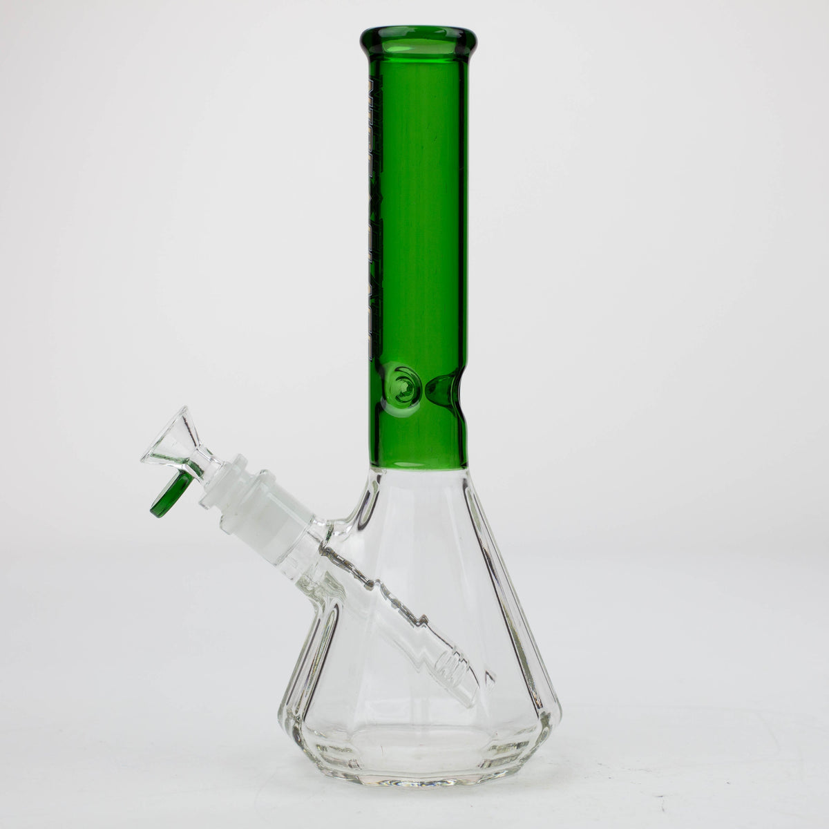 Side View of the 11 Inch 12 Sided Pyramid Beaker Bong from Nice Glass