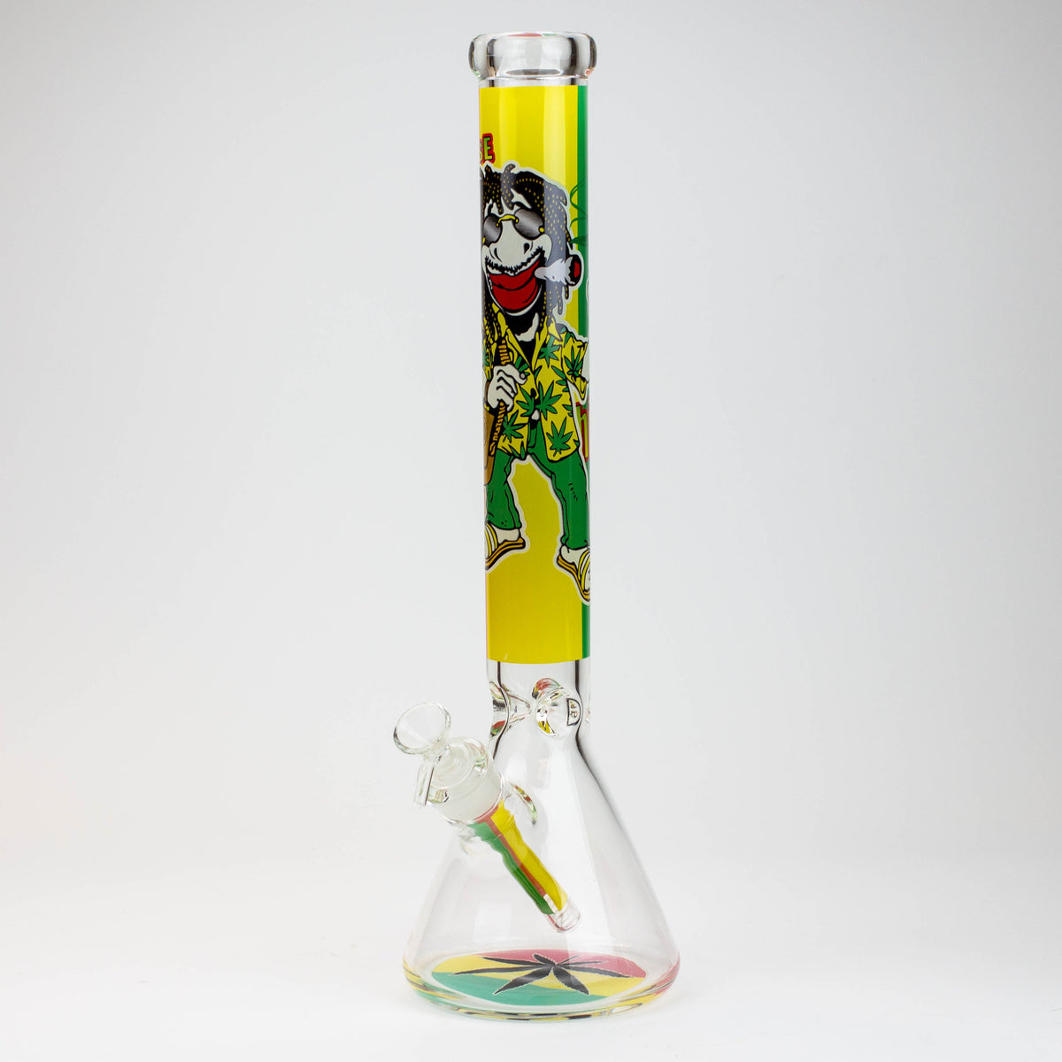 17.5" Rasta Man / 7 mm / classic beaker glass bong_4