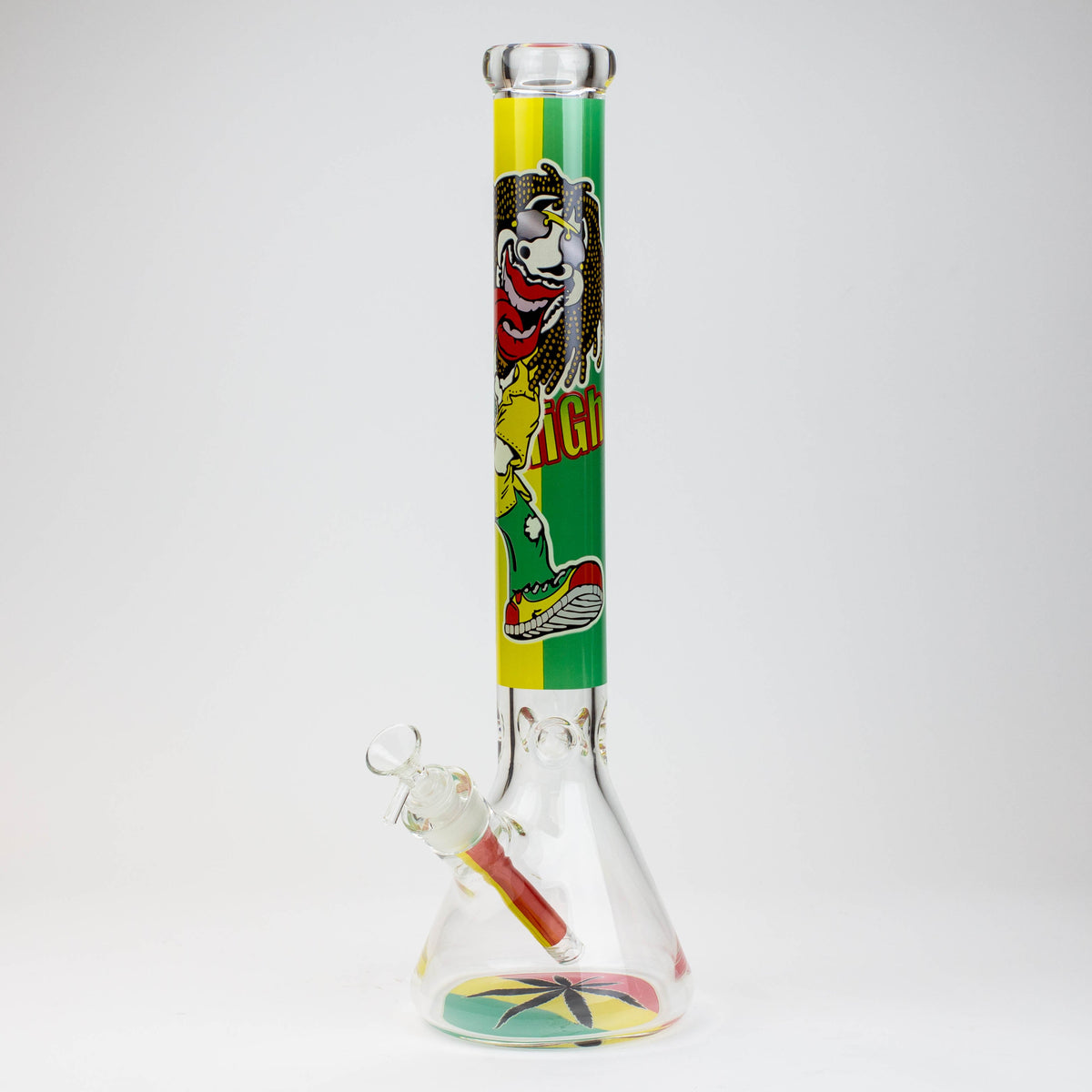 17.5" Rasta Man / 7 mm / classic beaker glass bong_3