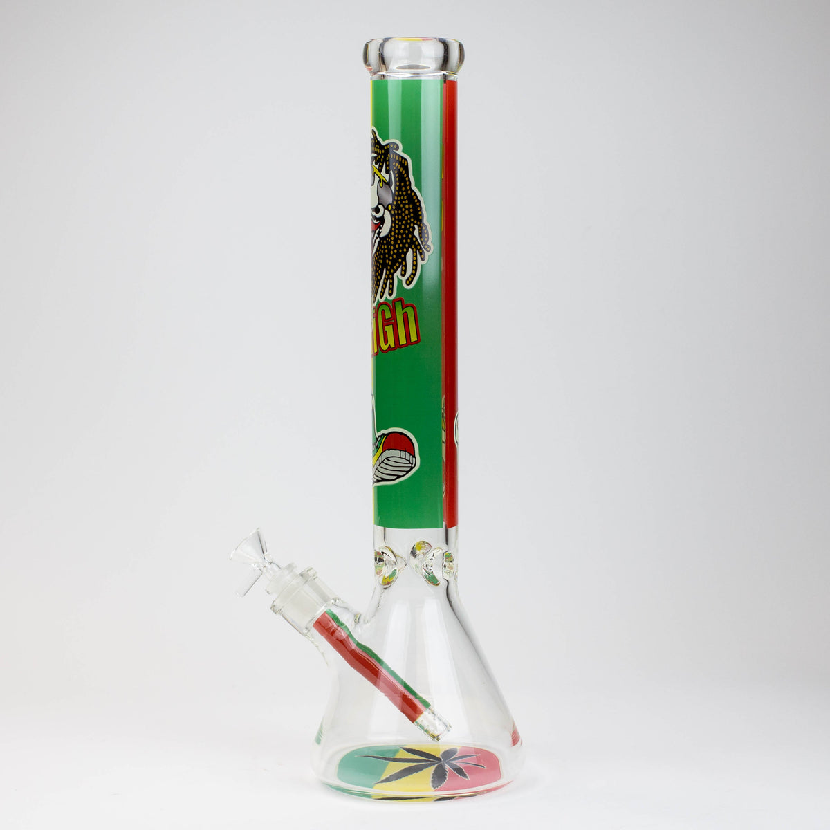 17.5" Rasta Man / 7 mm / classic beaker glass bong_7