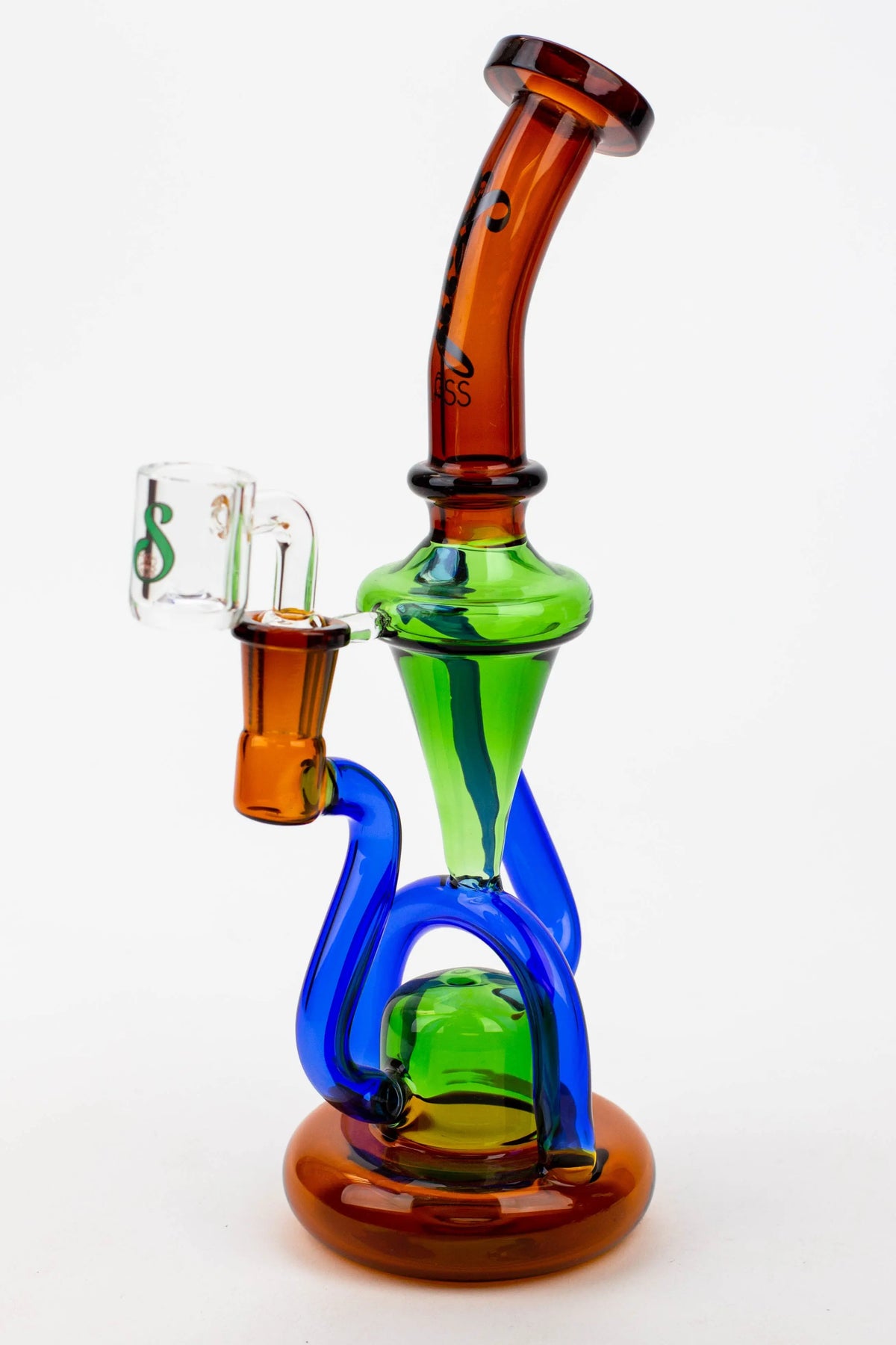 10" SOUL Glass 2-in-1 Concentrate Rig Recycler Side View