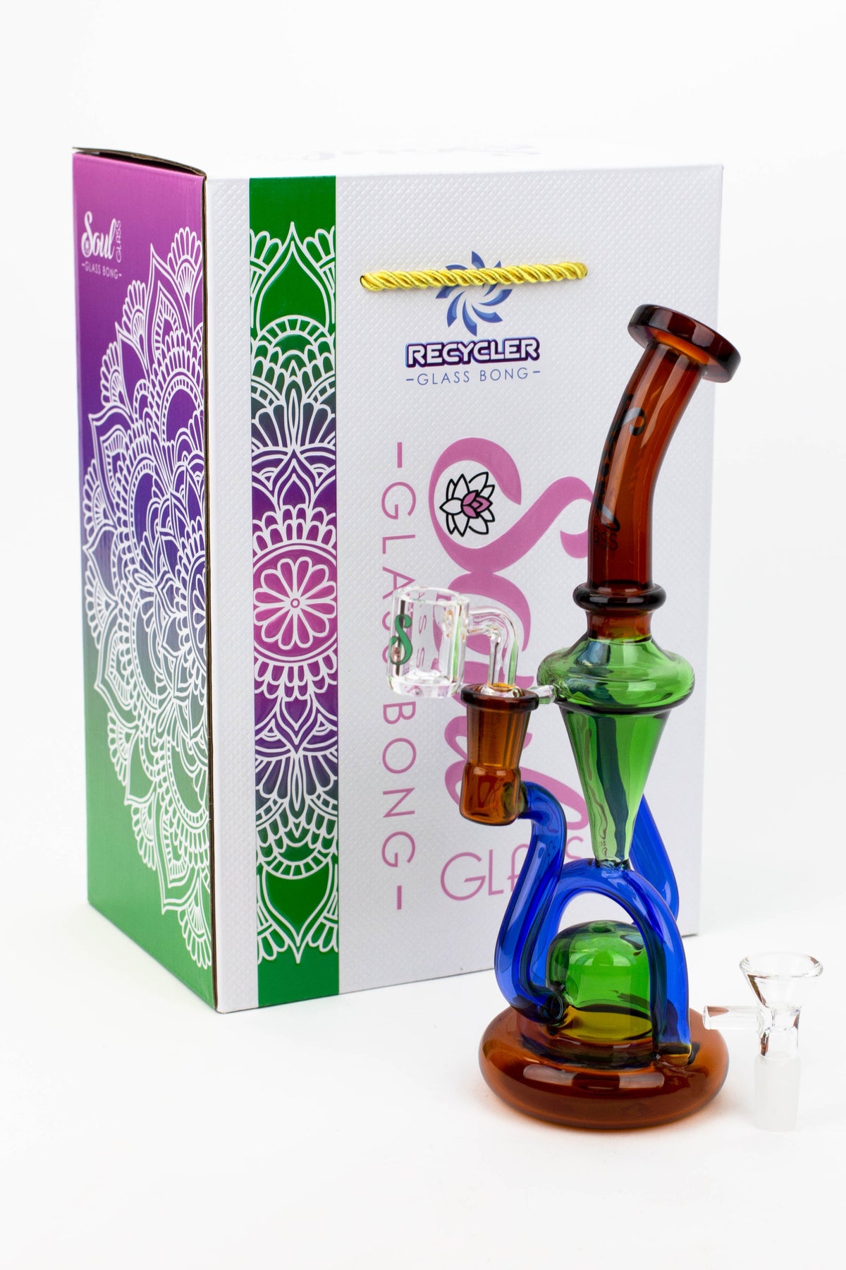 10" SOUL Glass 2-in-1 Concentrate Rig Recycler Packaging