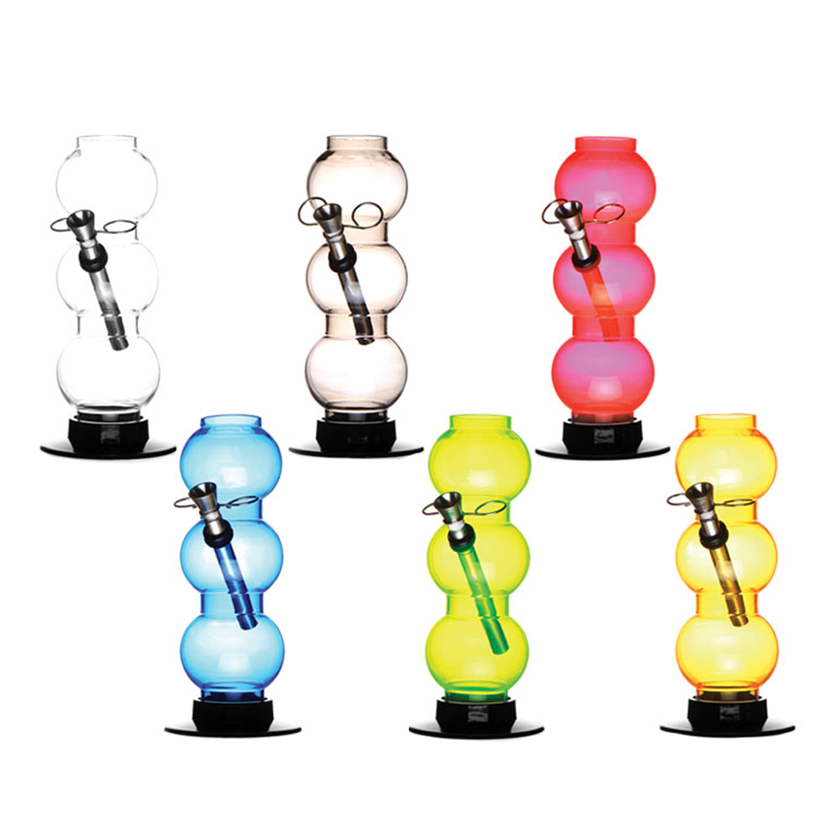 6 Inch Small Acrylic Bong Assorted Colours