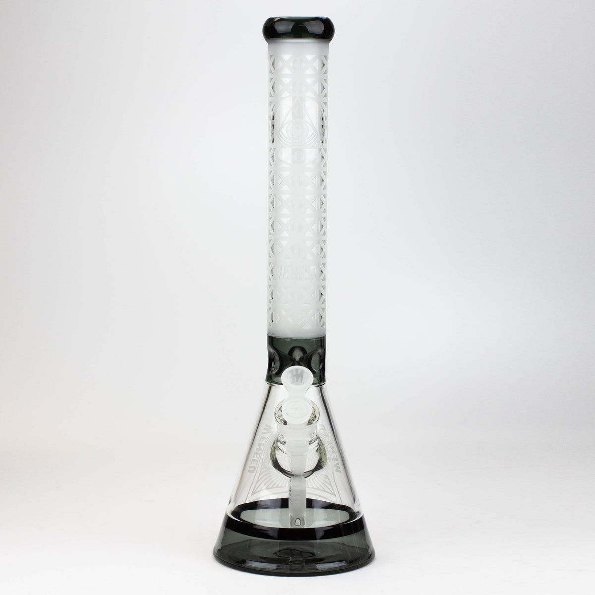 Front View of the WENEED 19 inch Black Illuminati Bong 