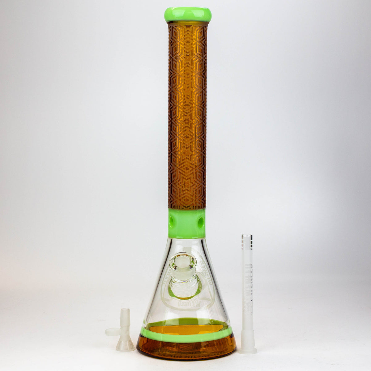 WENEED 18 inch Star Party Beaker Bong with Glass Bowl Piece and Frosted Downstem