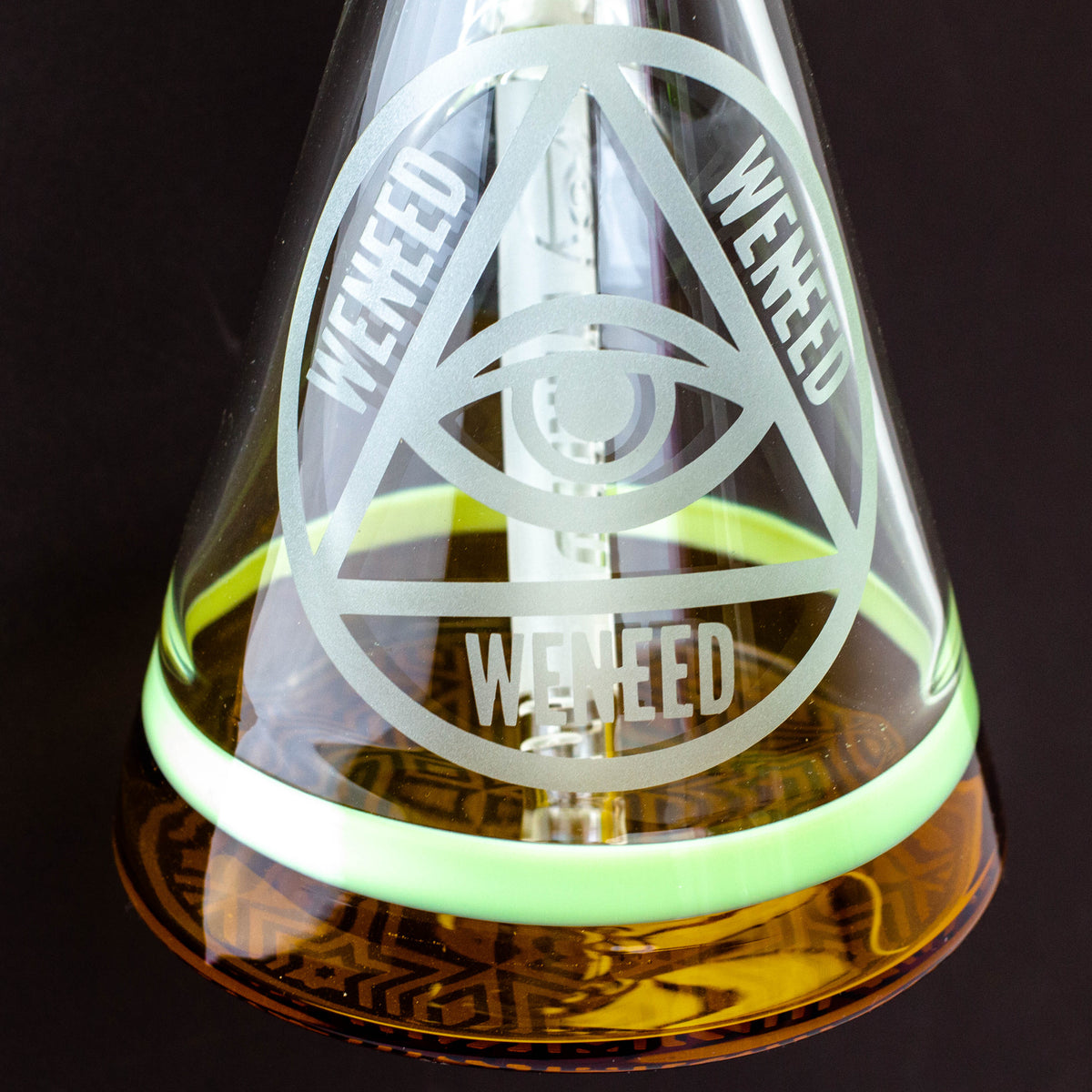 WENEED Design On Glass Base Of the WENEED 18 inch Star Party Beaker Bong