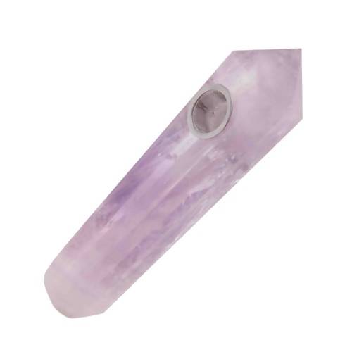 Amethyst Semi-Precious Quartz Pipe