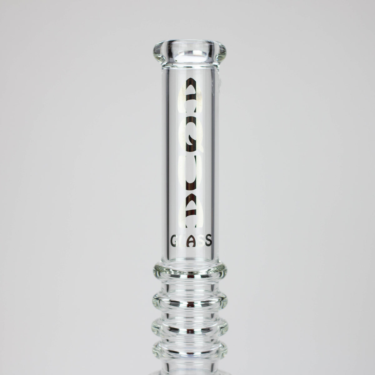 Borosilicate Glass Neck of the AQUA 19 Inch Octopus Perc Dab Rig And Bong Hybrid 