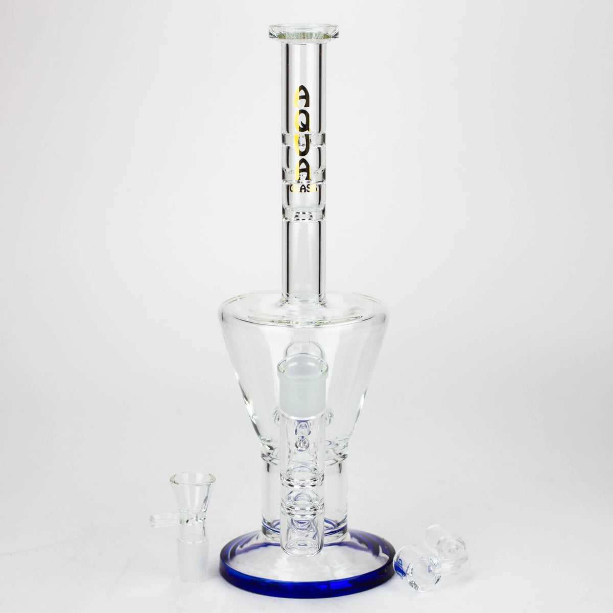 AQUA Glass Showerhead Perc Dab Rig Hyrbid with bowl Piece and Quartz Banger