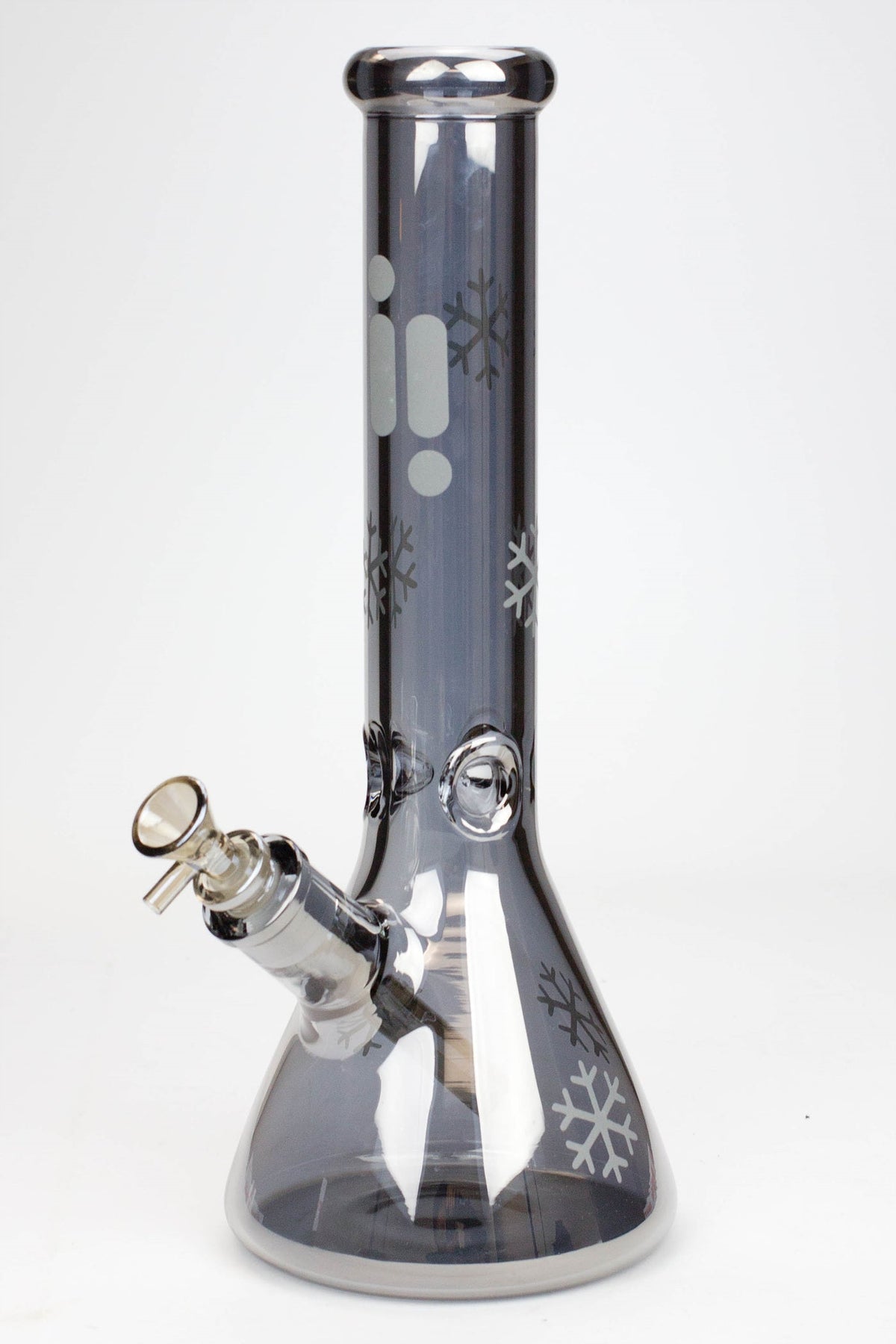 14" Infyniti Snowflake 7 mm metallic glass water bong