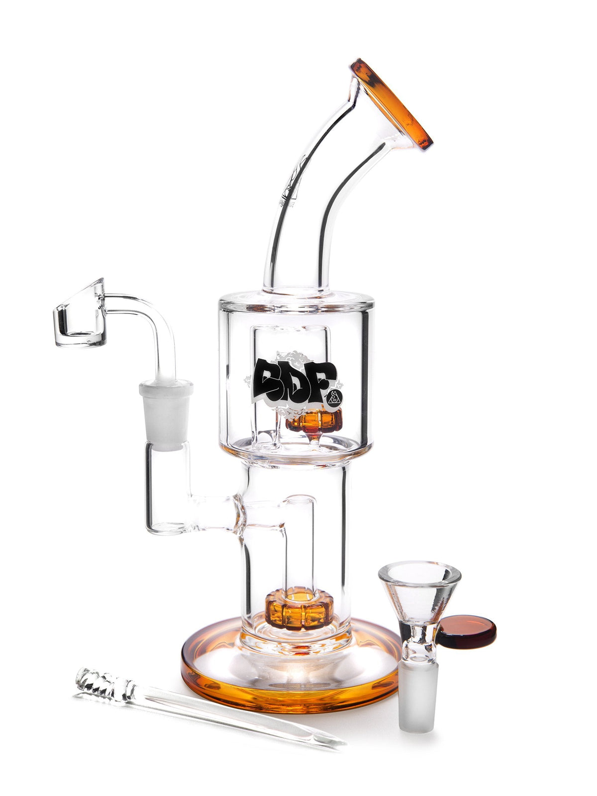 Squadafum Jah-Jah Premium Dab Rig Amber Side View