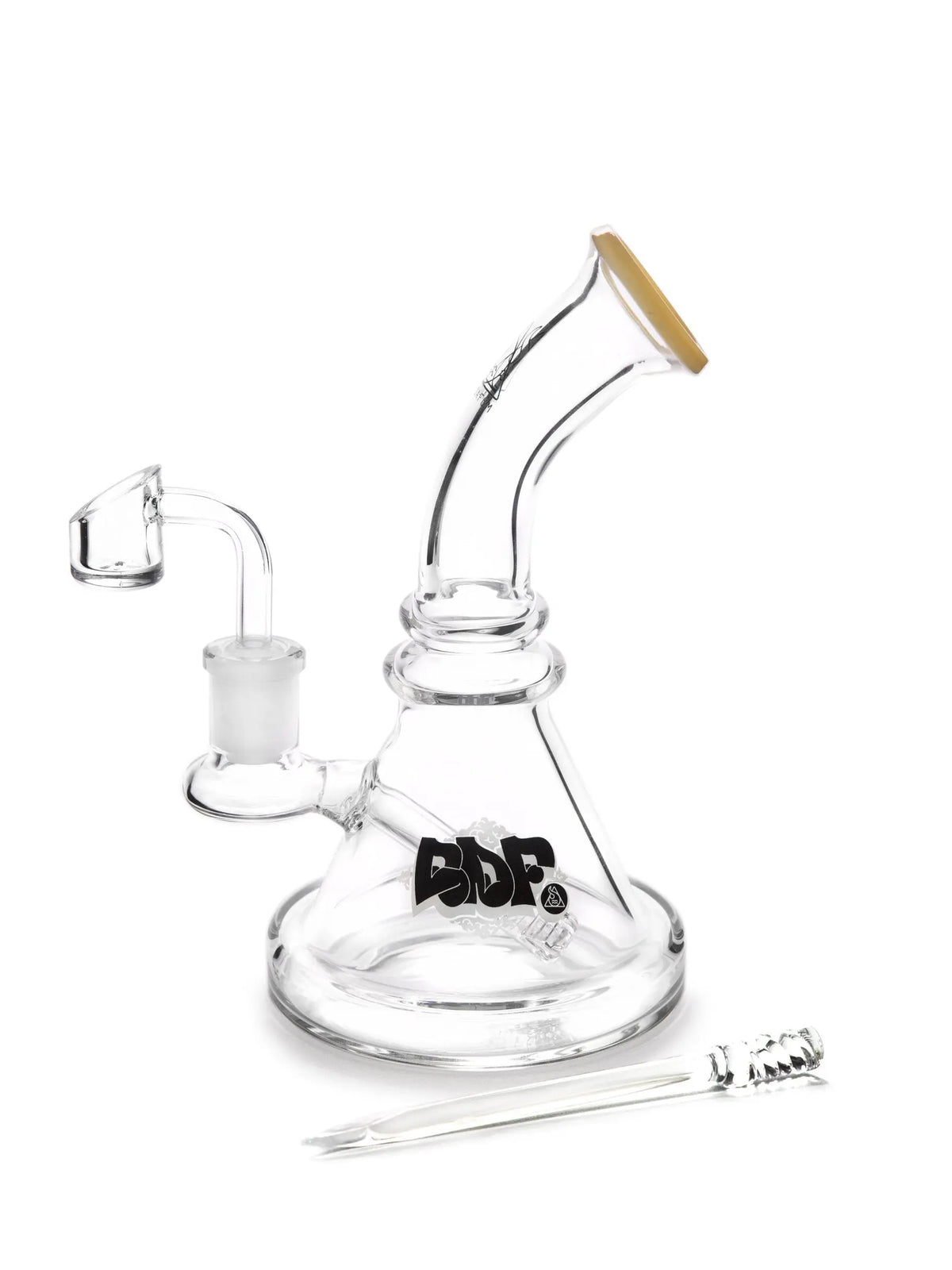 Squadafum Pyramid Dab Rig Yellow Side View