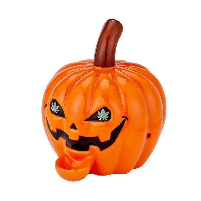 Ceramic Orange Pumpkin Pipe for Halloween