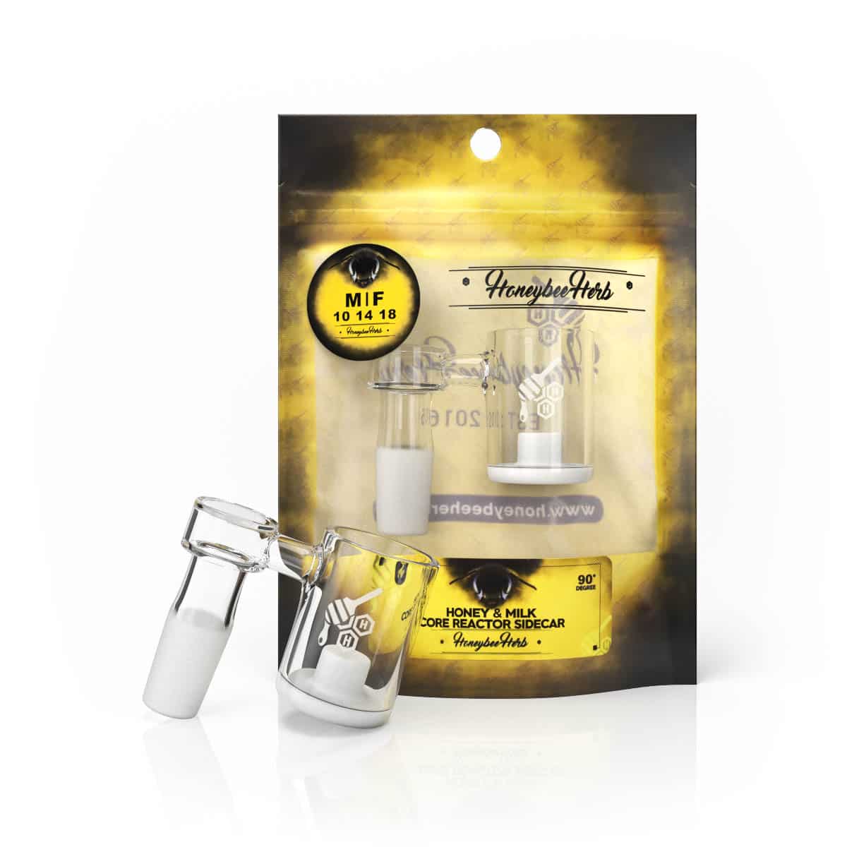 Honeybee Herb Core Reactor Sidecar Quartz Banger in packaging
