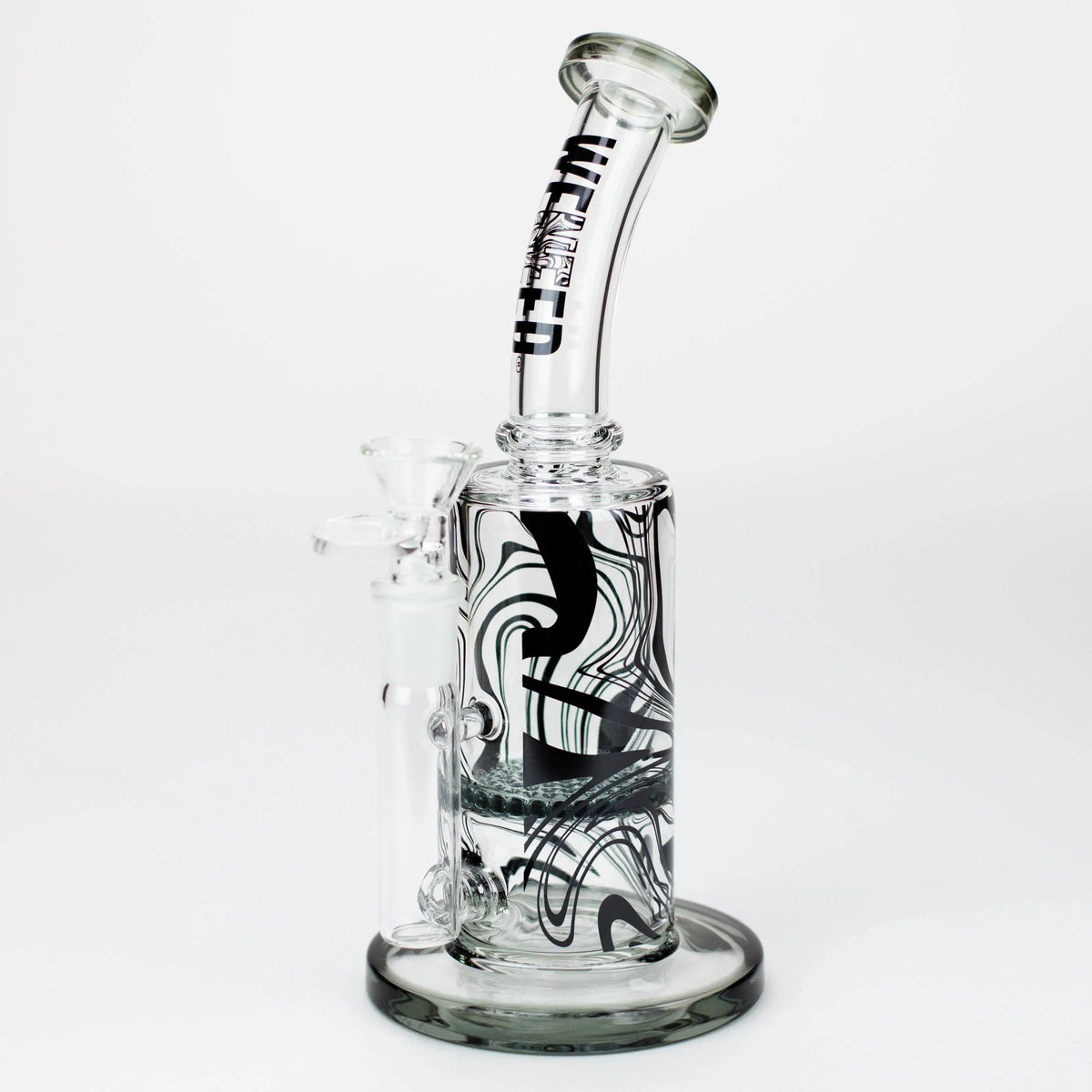 8.5 Inch Cosmic Dust Glass Bong by WENEED in Black