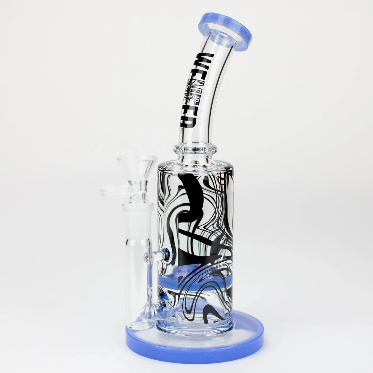 8.5 Inch Cosmic Dust Glass Bong by WENEED in Light Blue