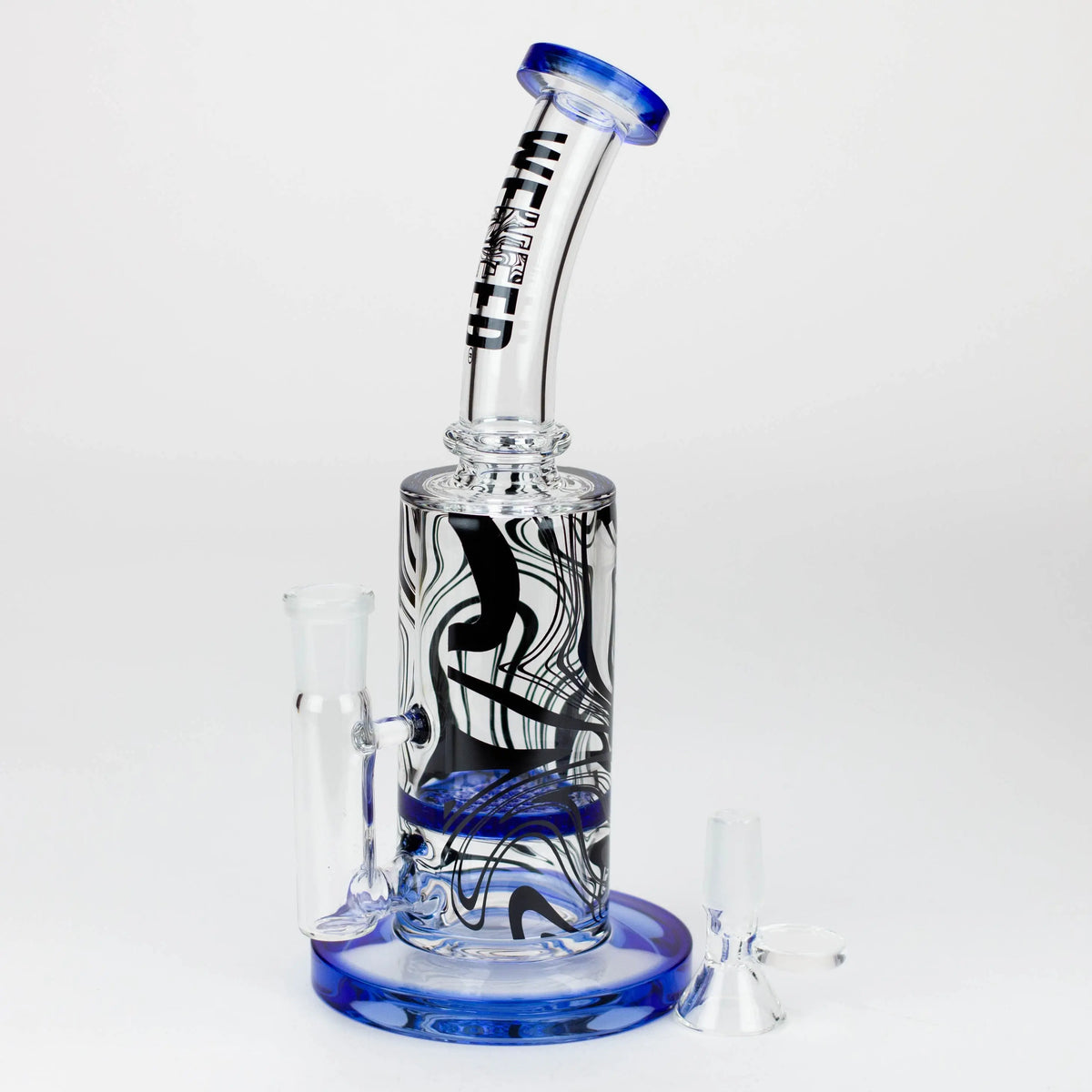 8.5 Inch Cosmic Dust Glass Bong with bowl piece and honeycomb diffuser by WENEED