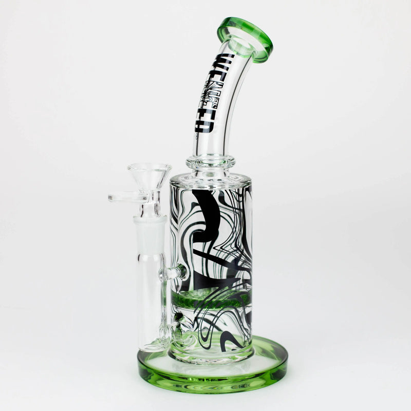 8.5 Inch Cosmic Dust Glass Bong by WENEED in Light Green