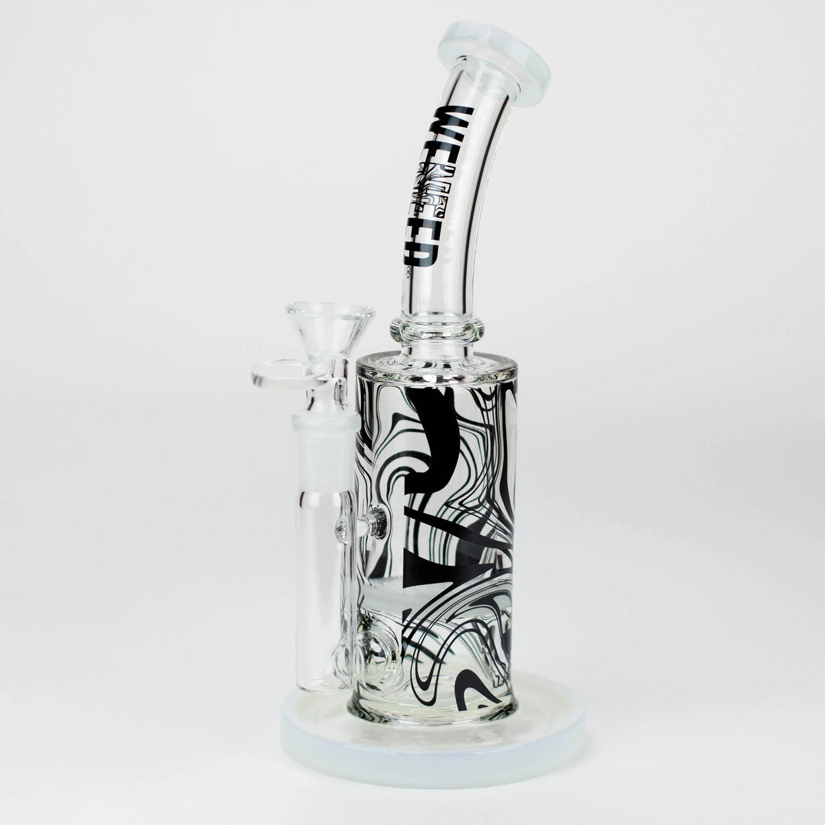 8.5 Inch Cosmic Dust Glass Bong in White by WENEED