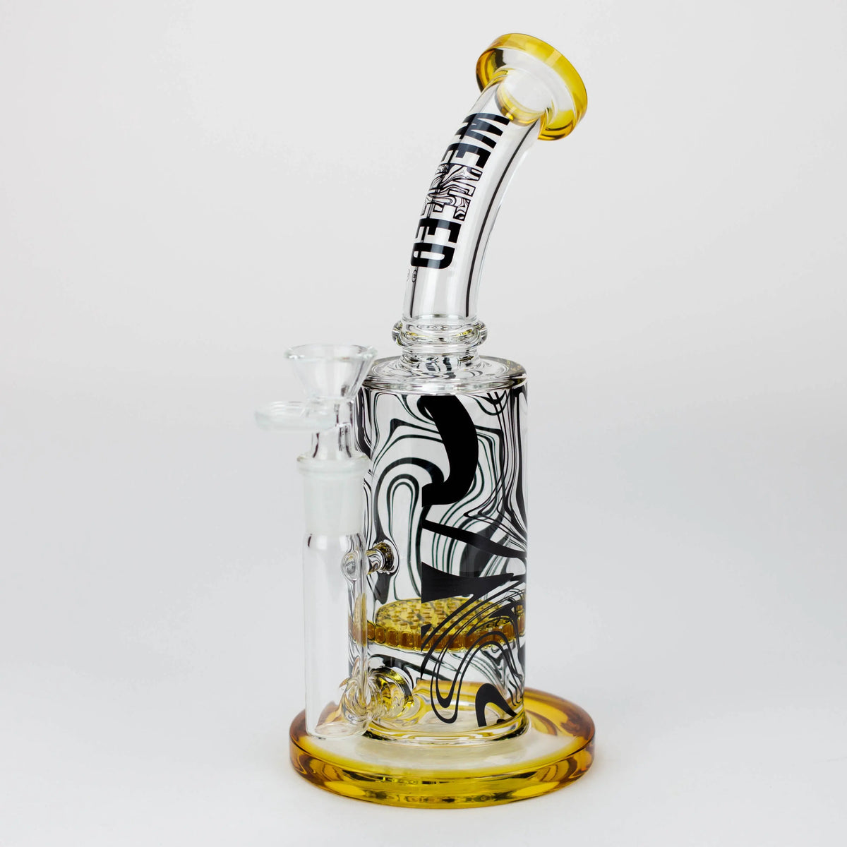 8.5 Inch Cosmic Dust Glass Bong in Yellow by WENEED