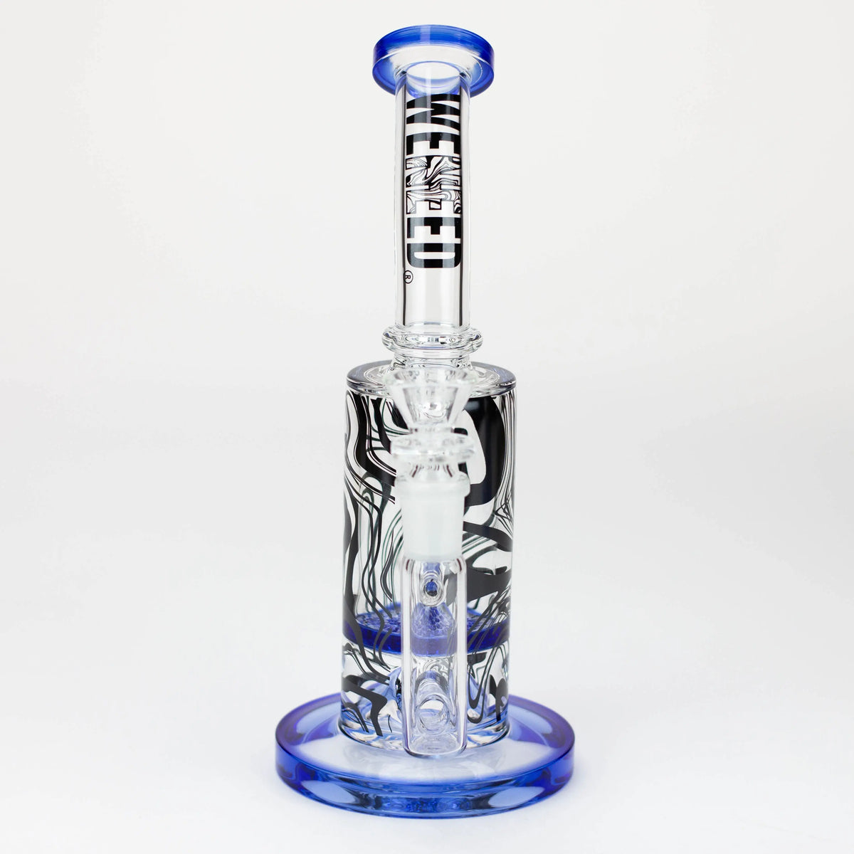 Front View of the 8.5 Inch Cosmic Dust Glass Bong by WENEED