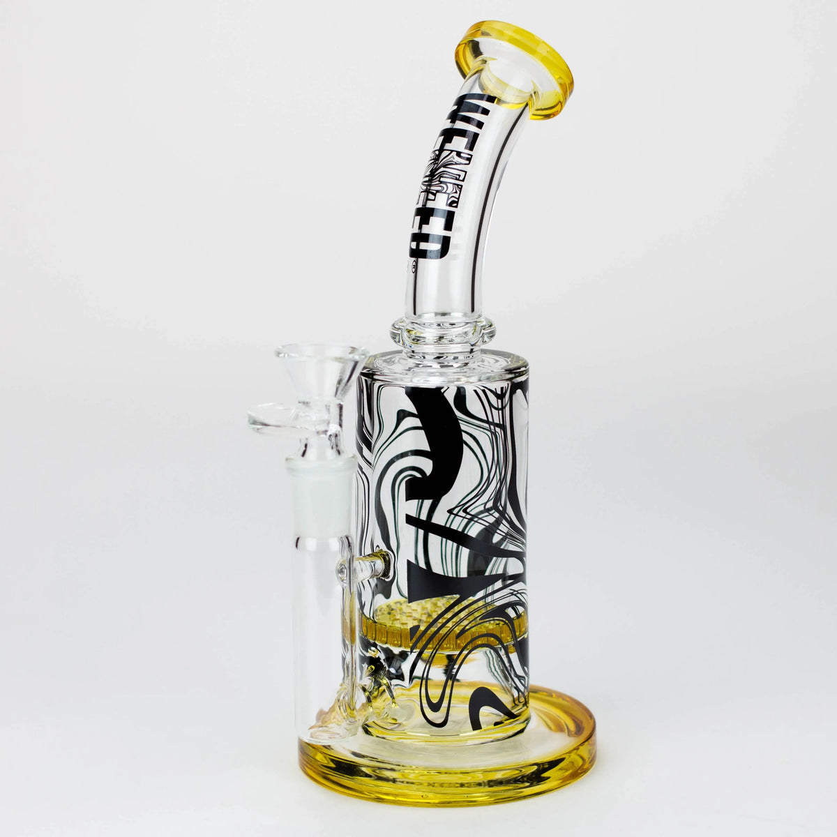 8.5 Inch Cosmic Dust Glass Bong with Honeycomb Diffuser by WENEED