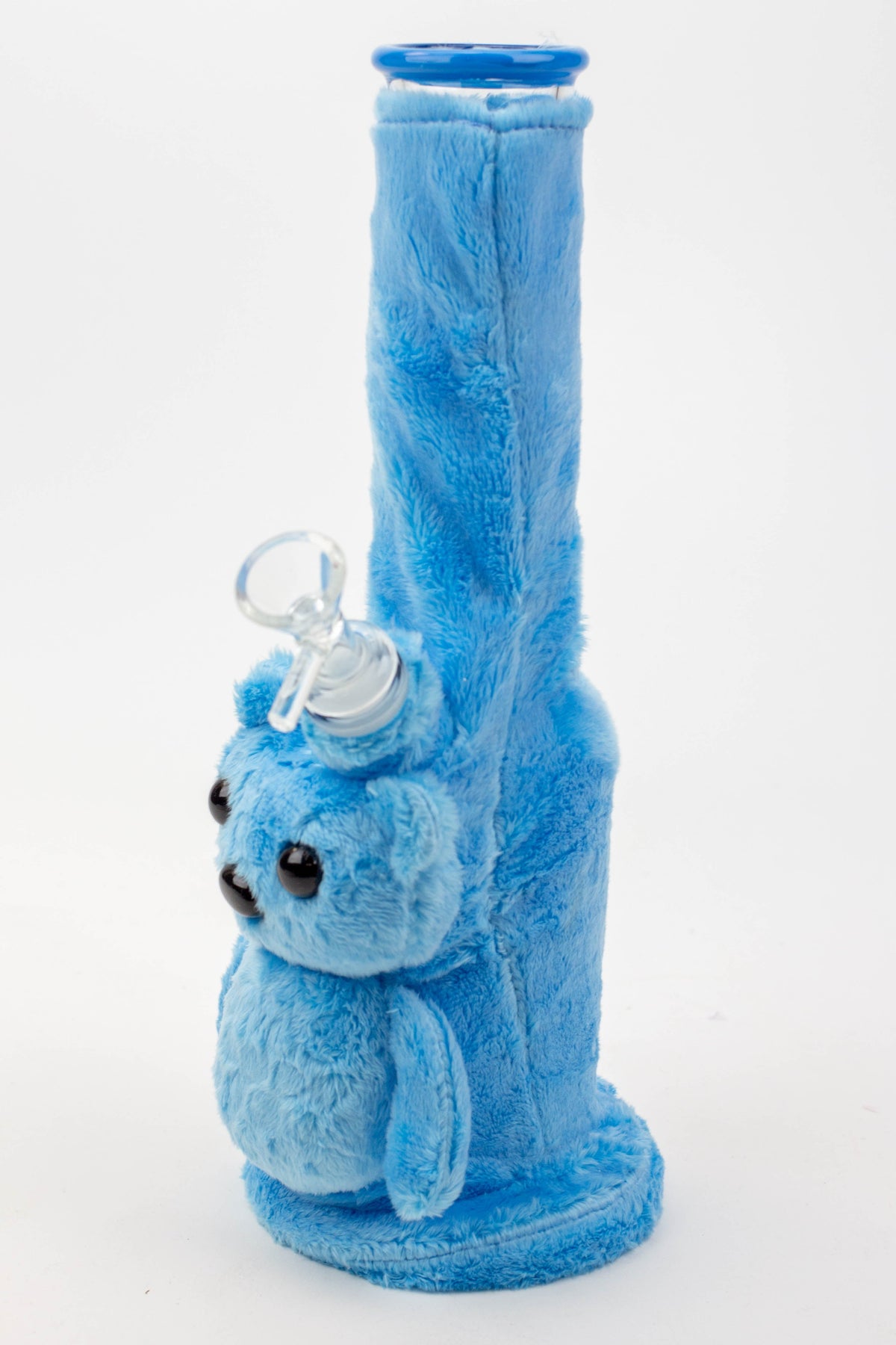 11" Cute Bear Bong Blue Side View