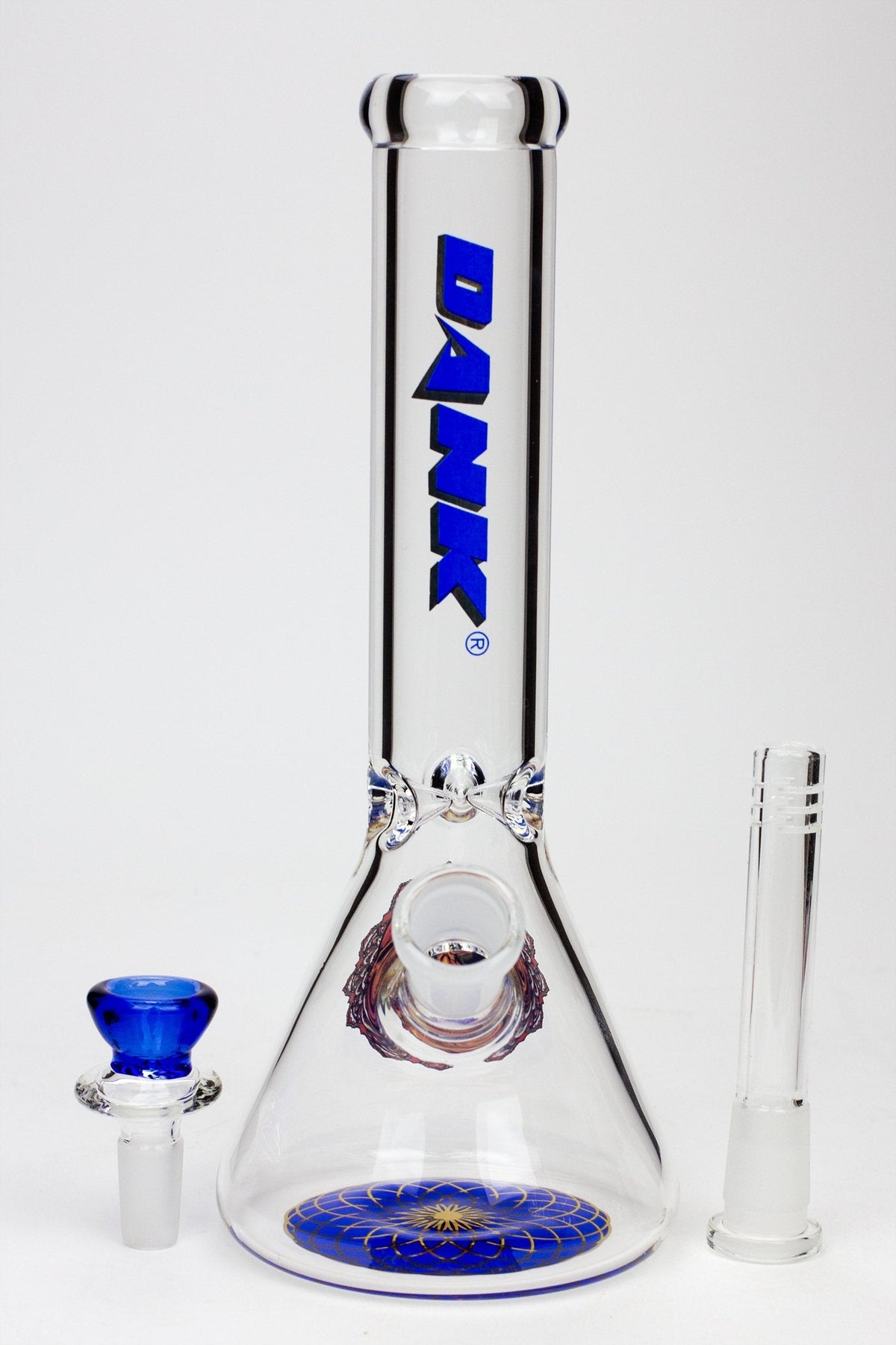 9.5" DANK Beaker Bong with downstem and matching bowl piece