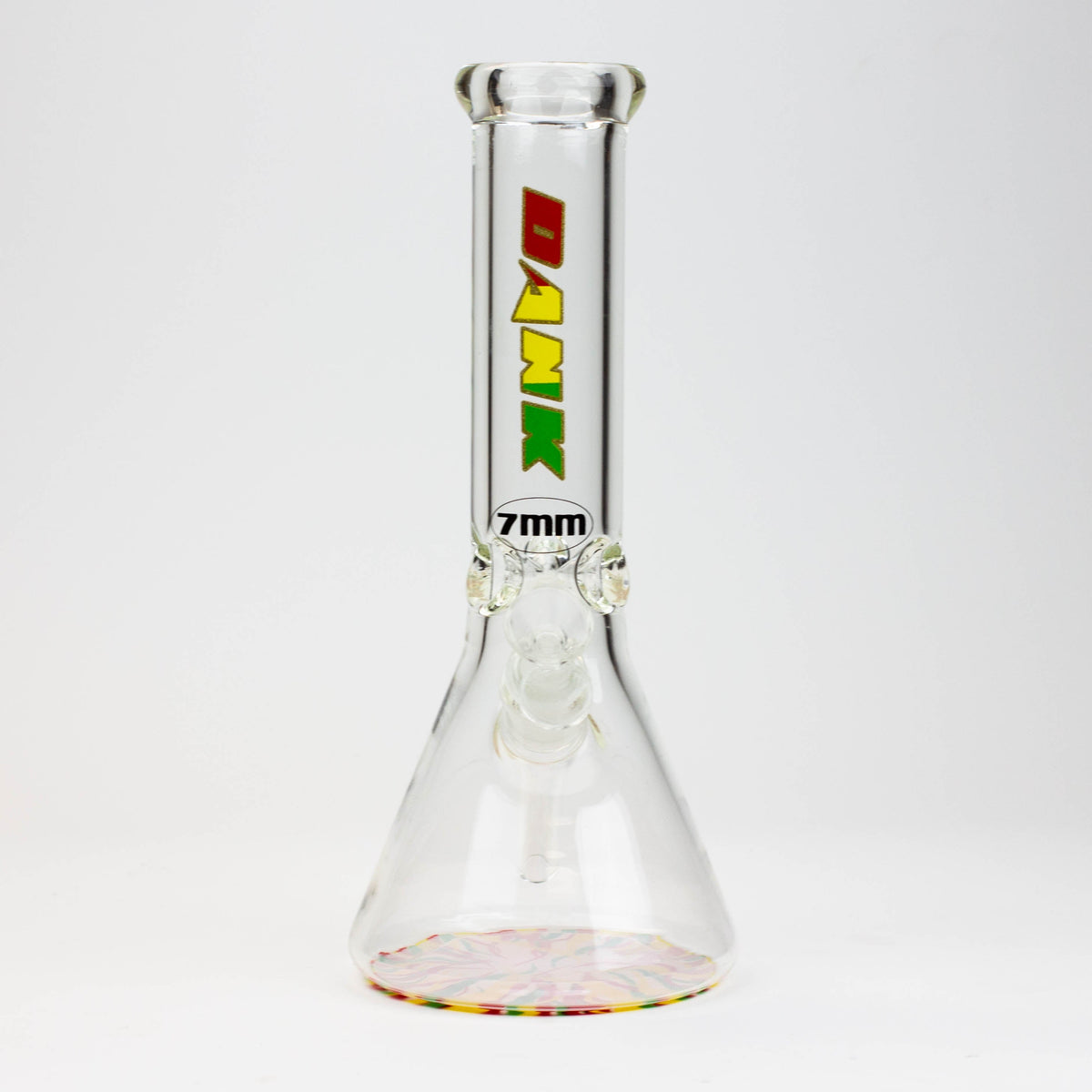 Front View of the 12 Inch Clear Beaker Bong from DANK