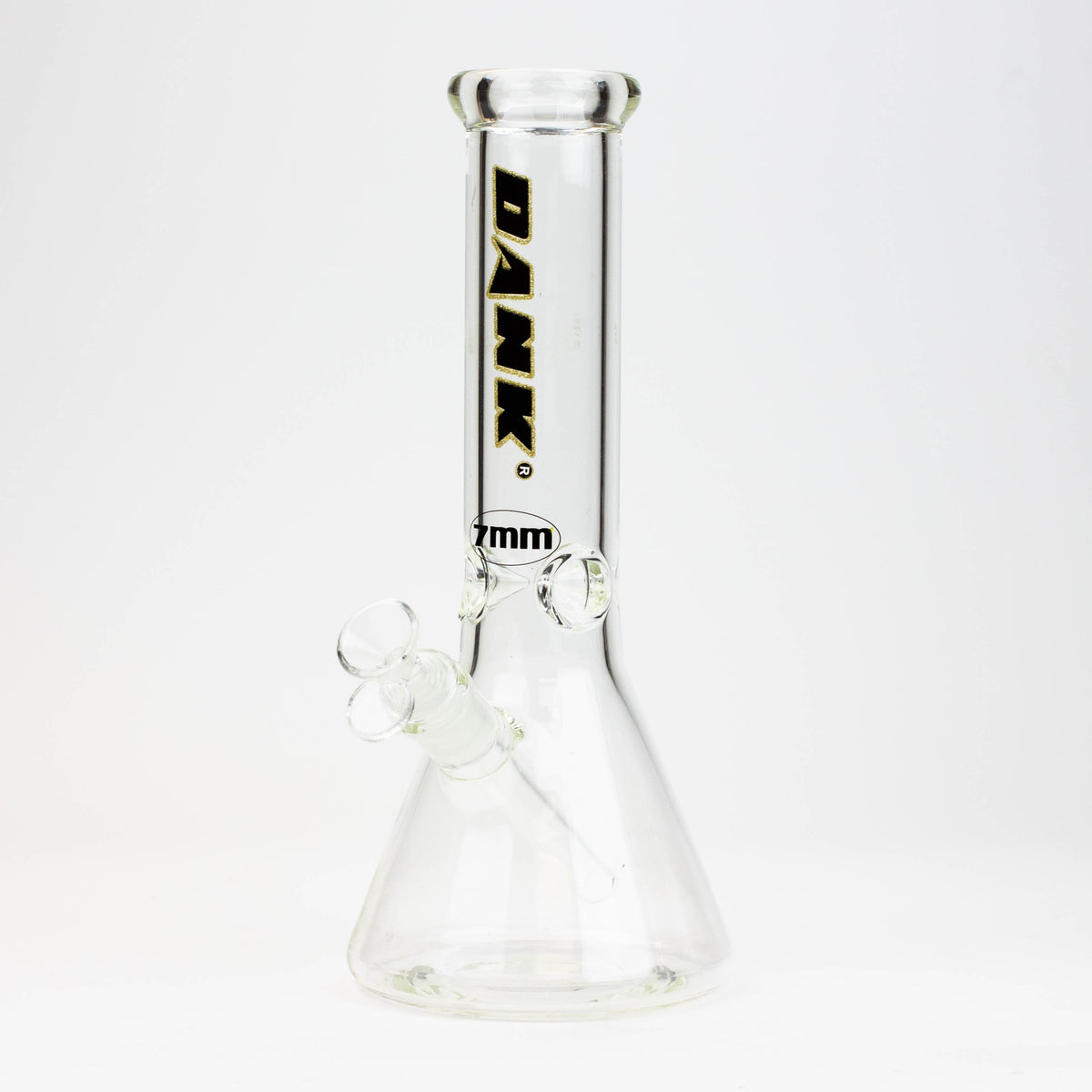 12 Inch Glass Pyramid Beaker Bong in Black from DANK