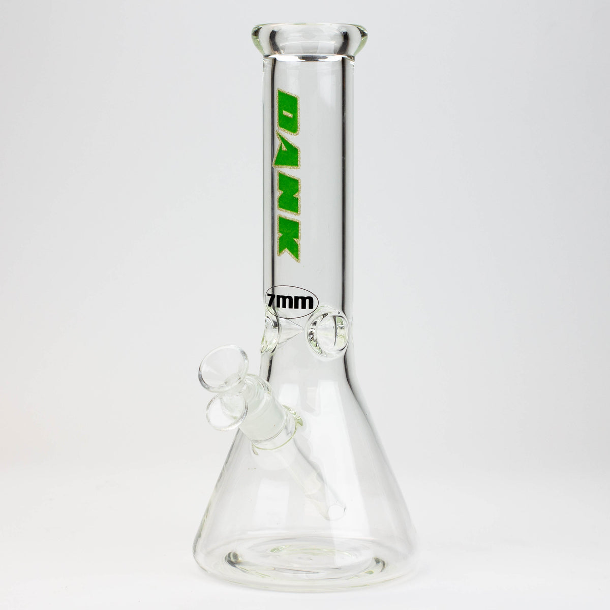 12 Inch Glass Pyramid Beaker Bong in Green from DANK