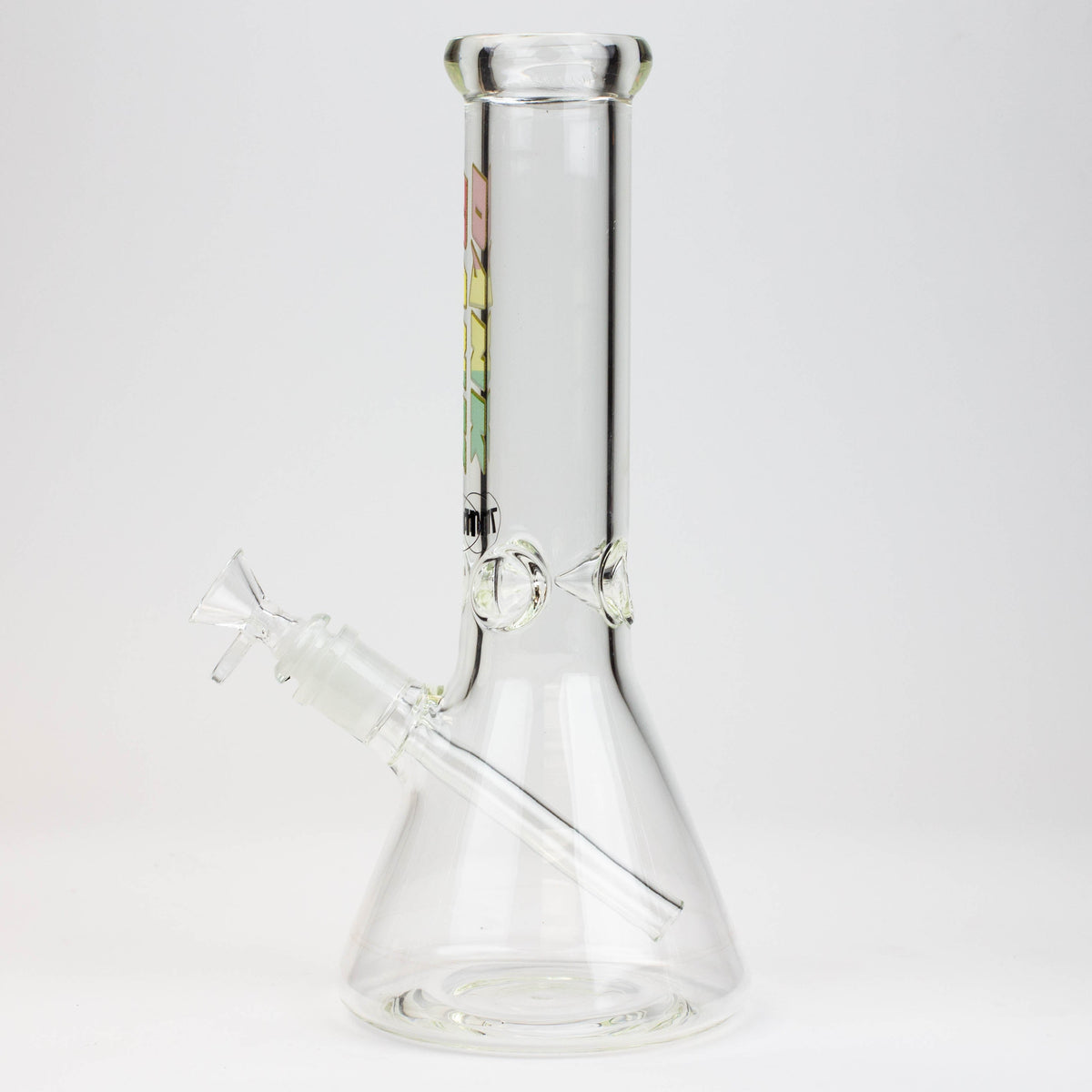 Side View of the 12 Inch Glass Pyramid Beaker Bong from DANK