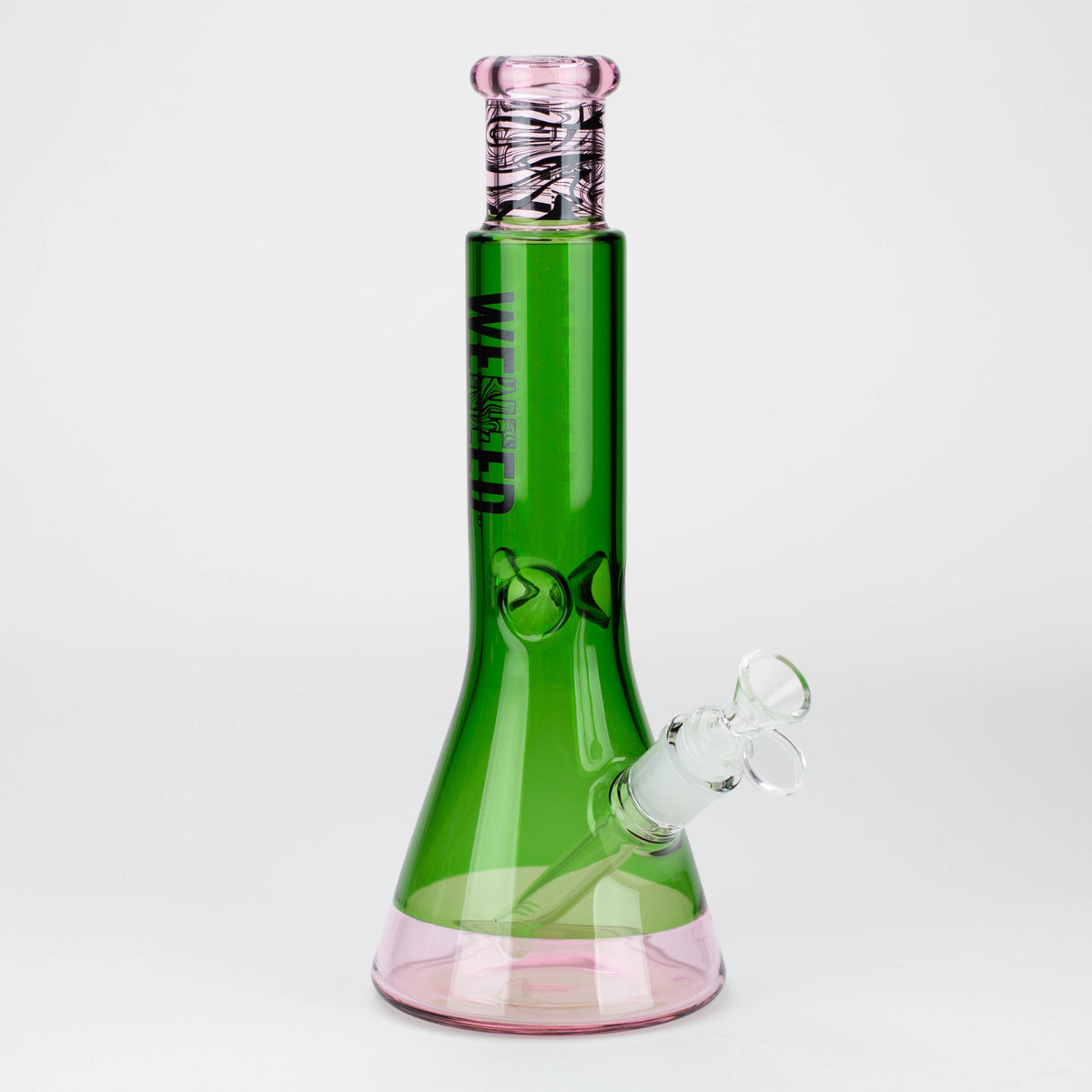 12" Dark Matter Water Bong in Green from WENEED Glass