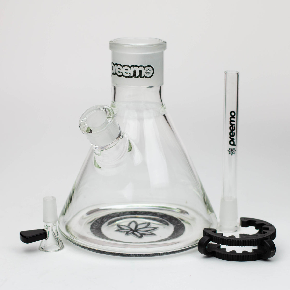 Classic Detachable Beaker Bong Base with downstem and bowl piece from Preemo