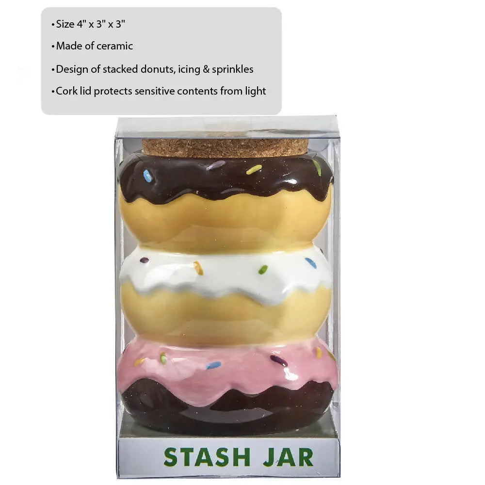 Cute Donut Stash Jar for Weed