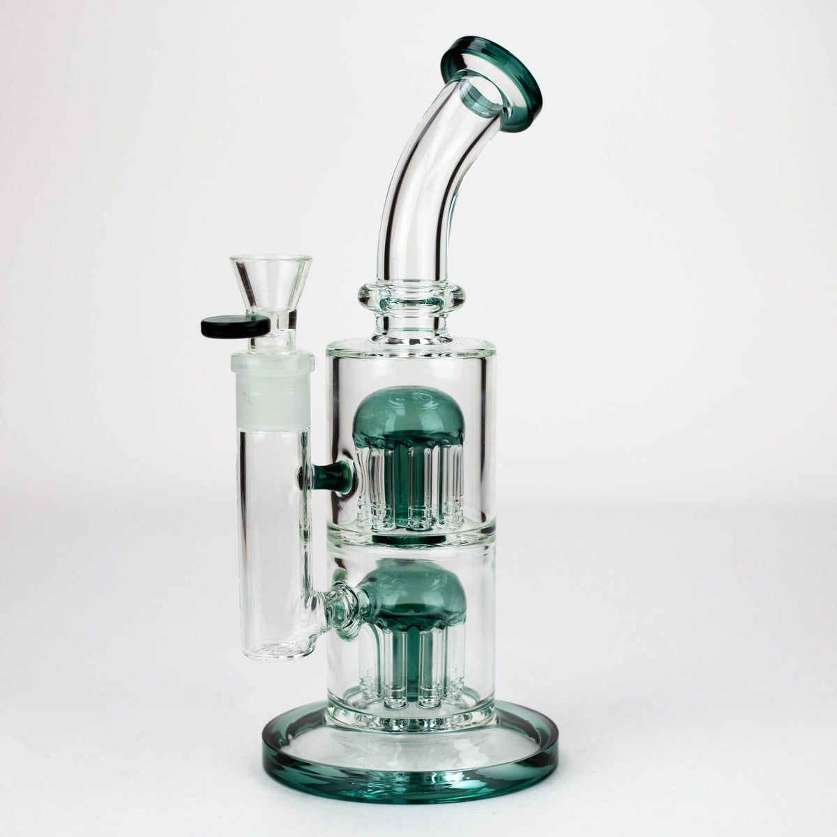 10 Inch Dual 8-Arm Perc Bubbler Bong