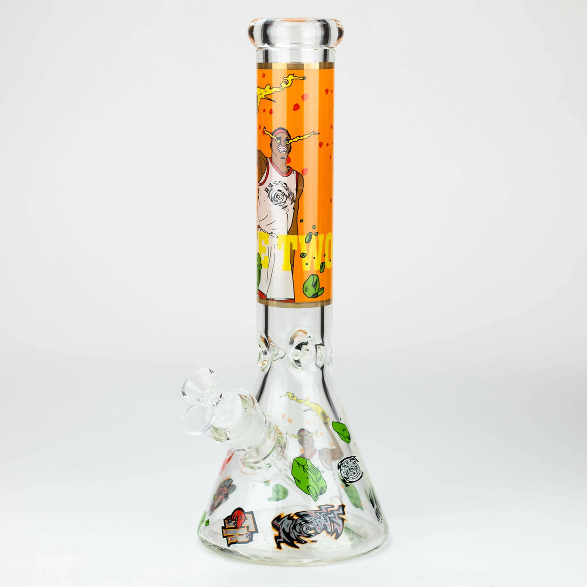 14-Inch TC 5 TO Champions Glass Water Bong viewed at angle.