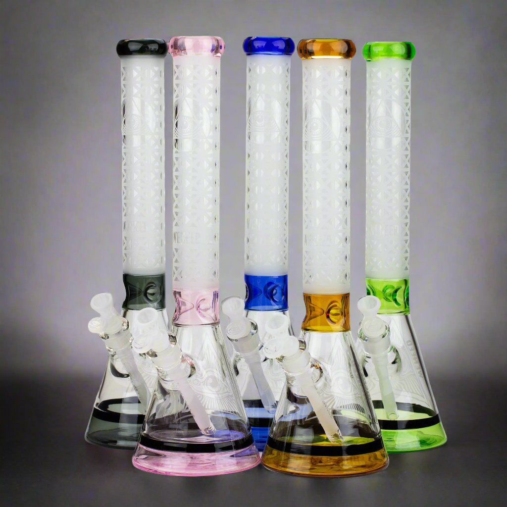 Five WENEED 19 inch Illuminati Bongs