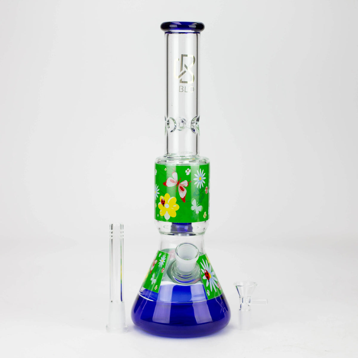 BLO 13" Flower Decal Glass Cute Bong Canada