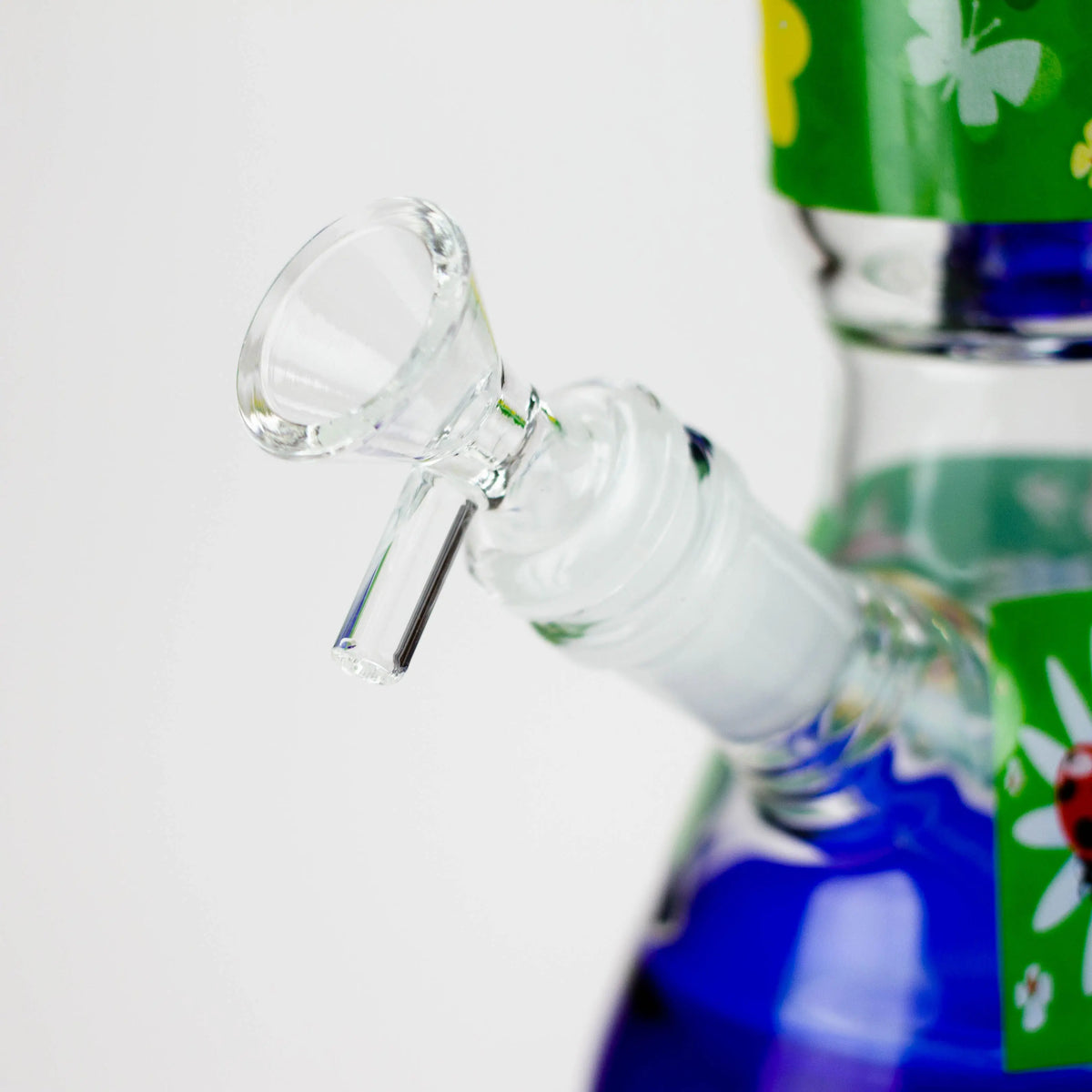 BLO 13" Flower Decal Glass Bong Downtem