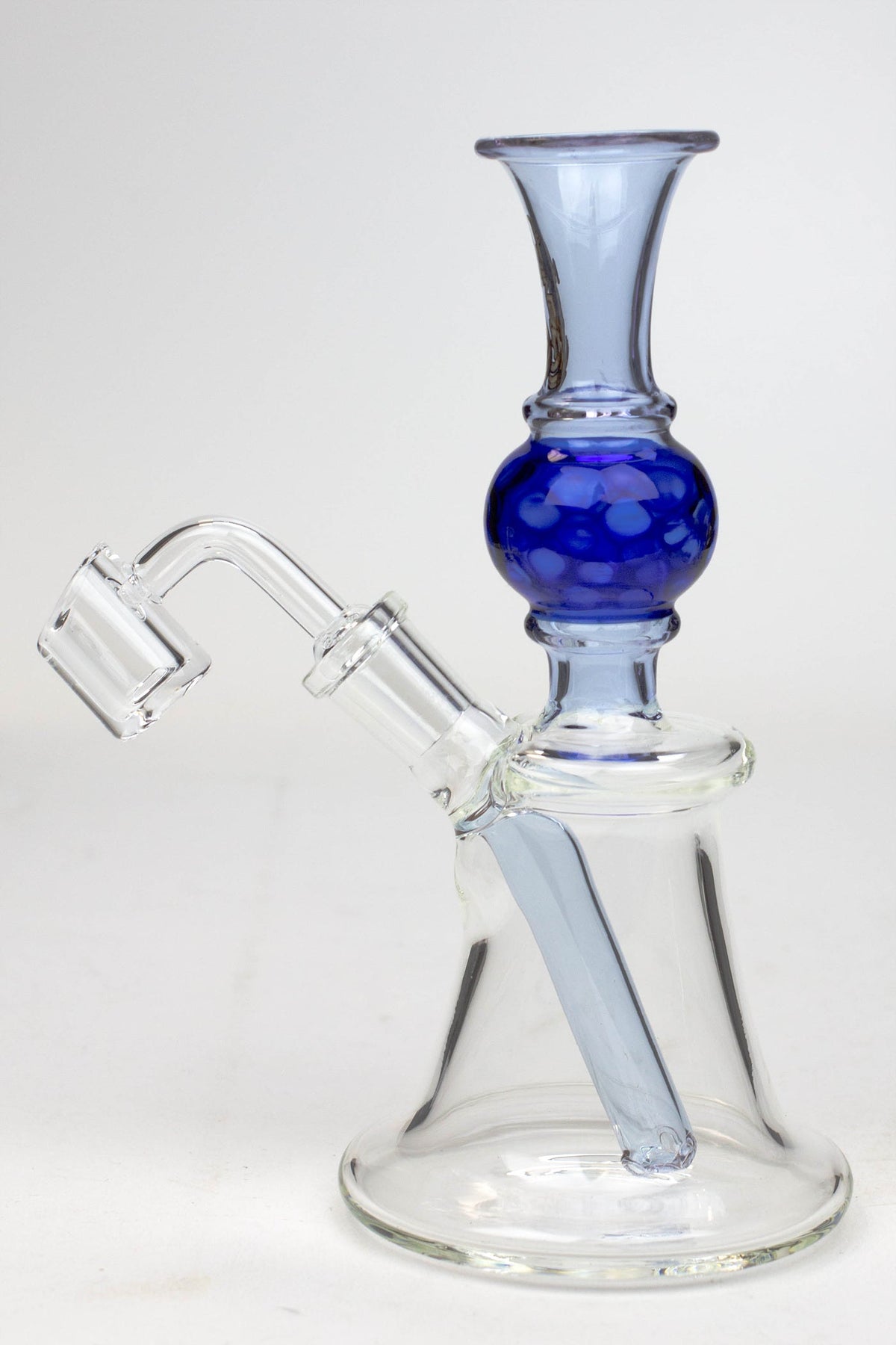 7" Genie Hand Bell Fixed Stem Dab Rig side view