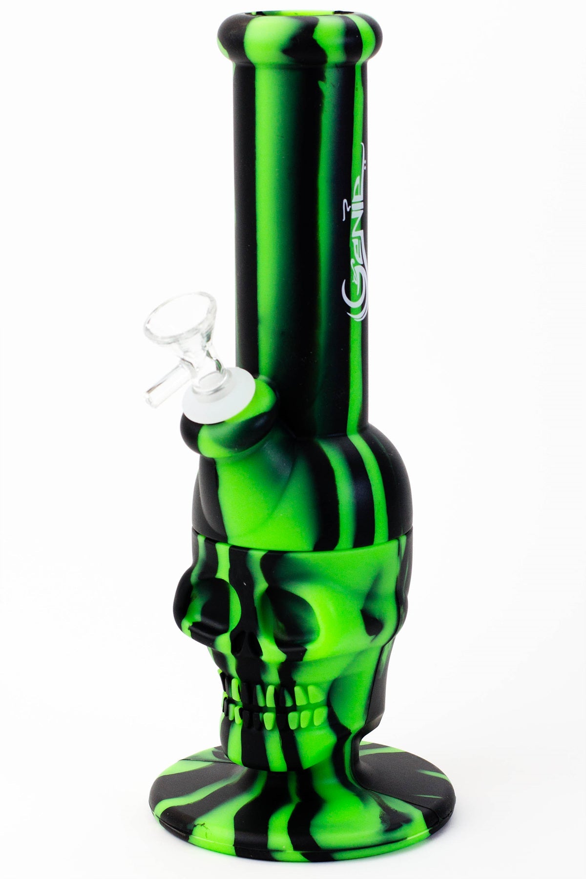 11" Silicone Skull Bong from GENIE in Green