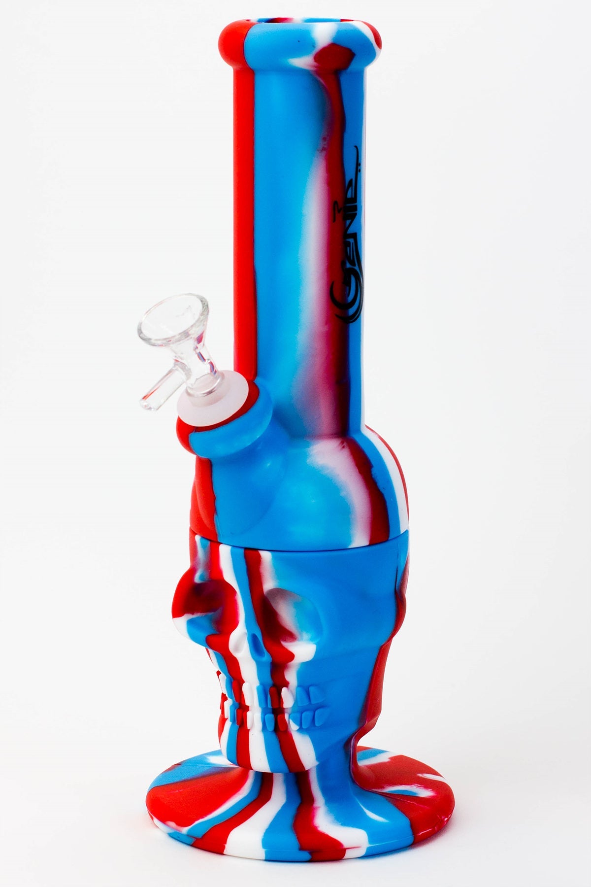 11" Silicone Skull Bong from GENIE in Red