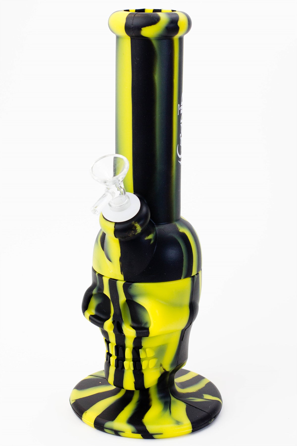 11" Silicone Skull Bong from GENIE in Yellow