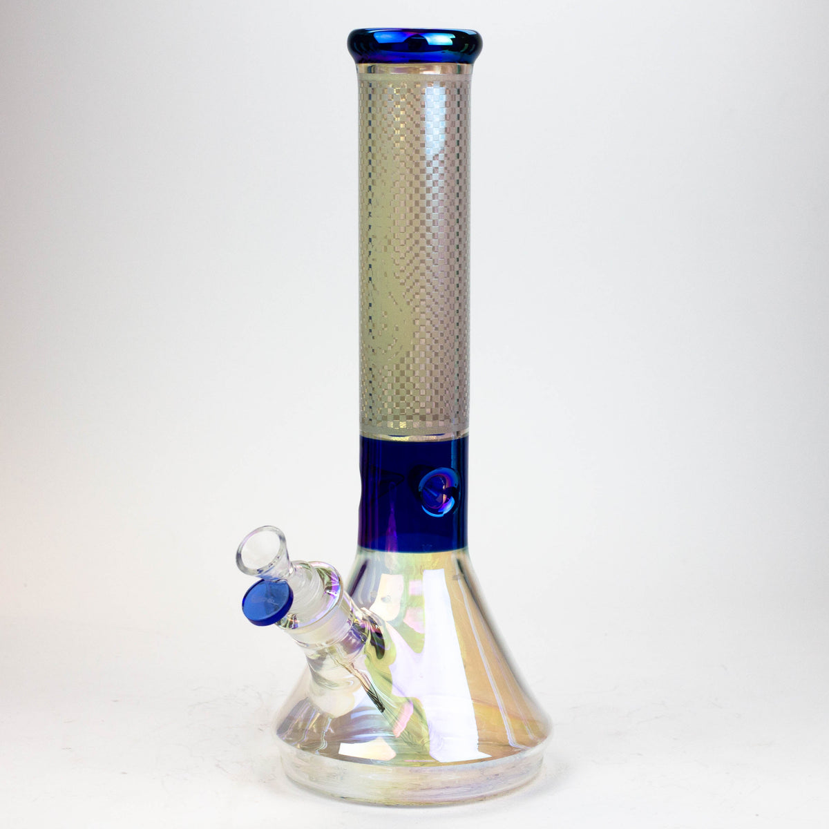 13" Genie electroplated Dark Blue glass beaker bong ( F11 )_11