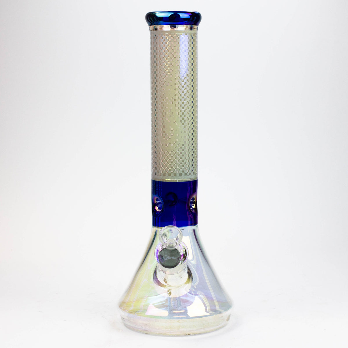 13" Genie Electroplated Glass Beaker Bong Front Shot